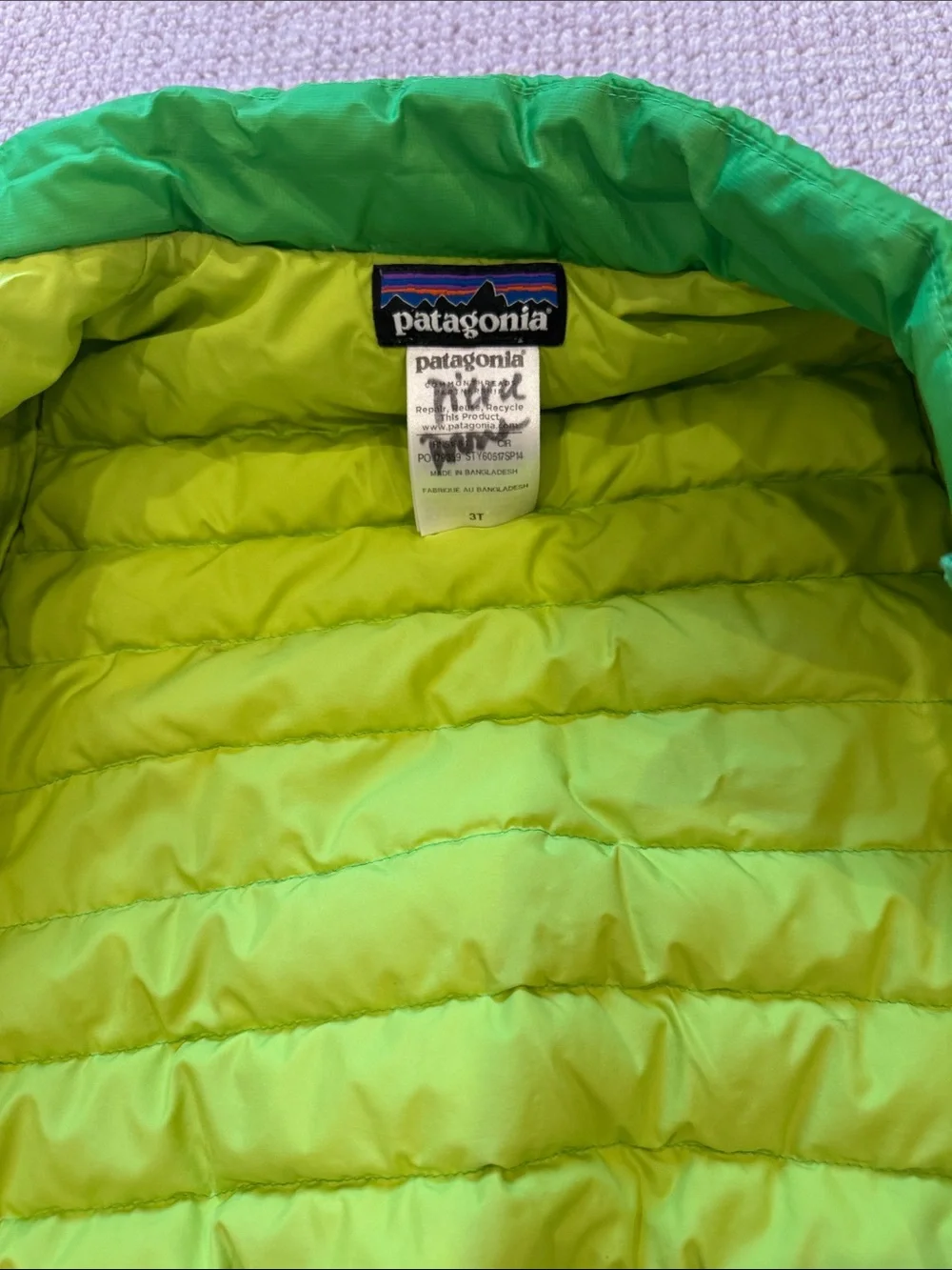 Patagonia Green Quilted Puff Jacket